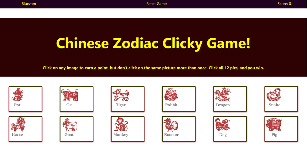 React Click Game